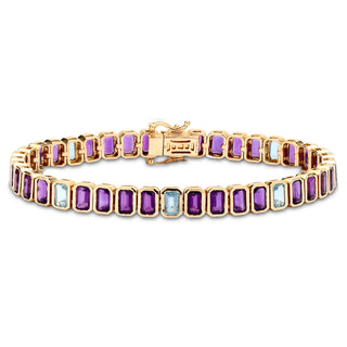 Saint Germain Tennis Bracelet featuring Aquamarine