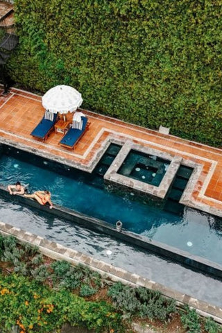 Casa Palopó pool aerial view Guatemala