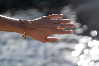 Saint Germain Tennis Bracelet featuring Amethyst and 7 Pink Tourmaline