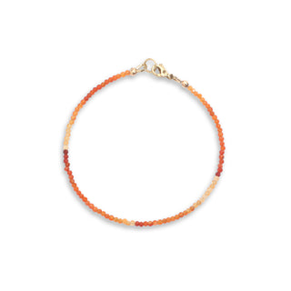 Fire Mexican Opal Beaded Bracelet 14K Gold