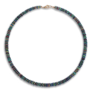 Black Opal Necklace 14K Gold