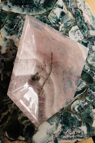 Ritual bowl rose quartz (5 corners -16.50”)